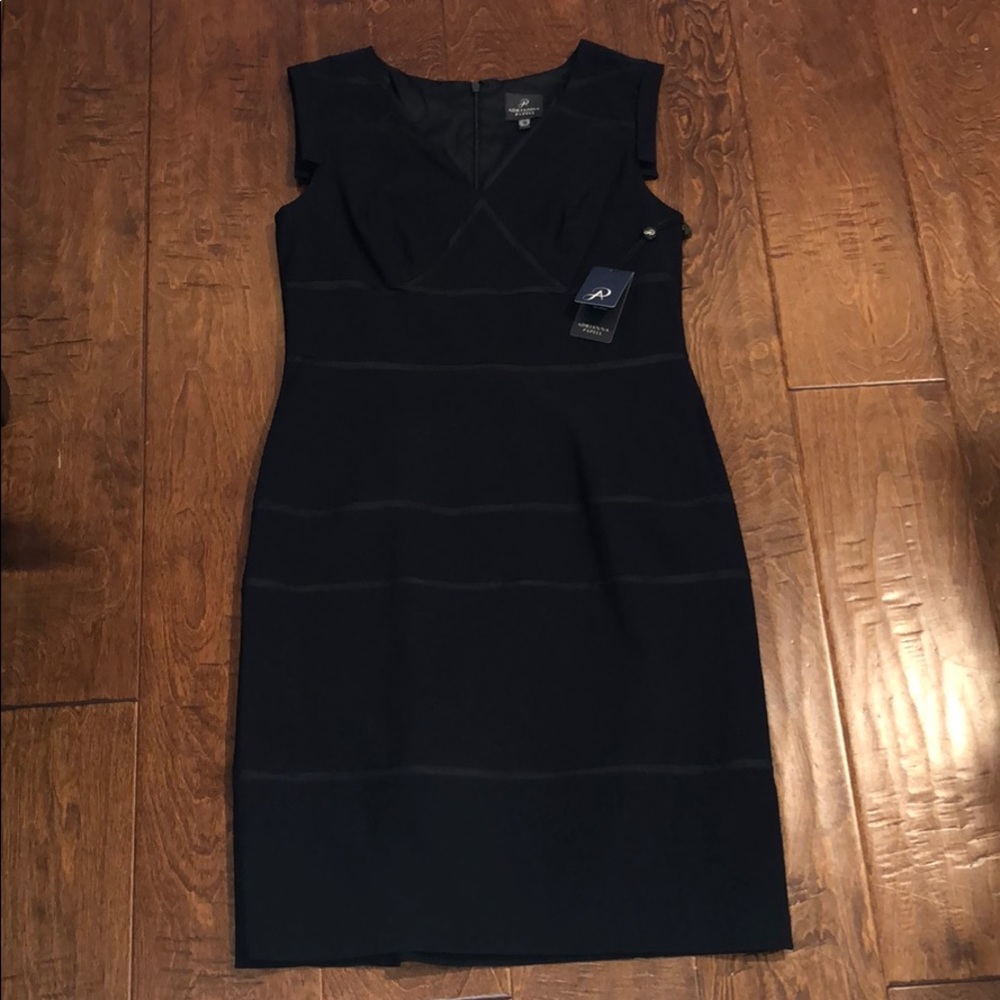 Adrianna Papell Navy Blue Dress NWT Cocktail, Wedding, Special Occasion, Size 12